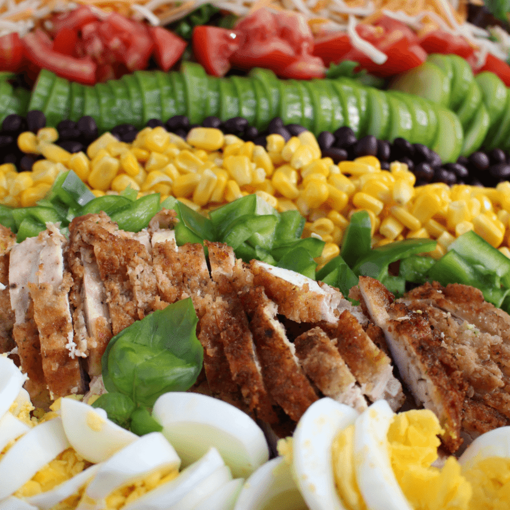 Cobb Salad on a large sheet