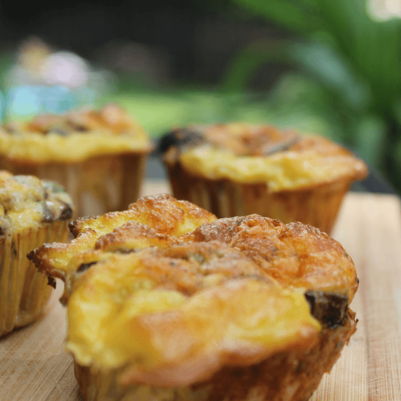 Mini Quiche in a Row